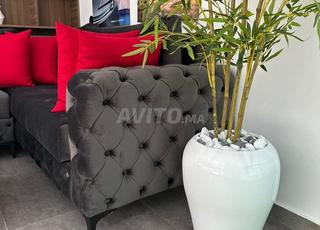 Canapé en L moderne avec finition haut de gamme