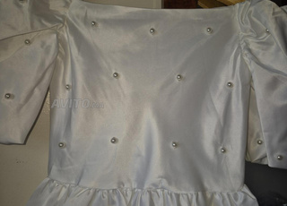 Belle robe blanche pour filles 