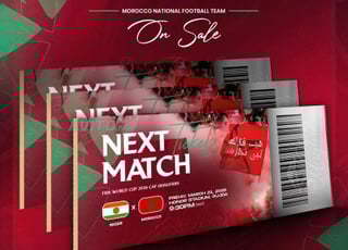 Ticket match maroc vs niger CAT 2ppp