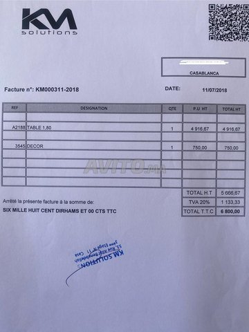 Table a manger avec 6 chaises (prix negiciable)