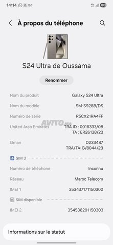 samsung s24 ultra mlih presque neuf