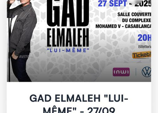 ticket pour spectacle Gad EL Maleh 
