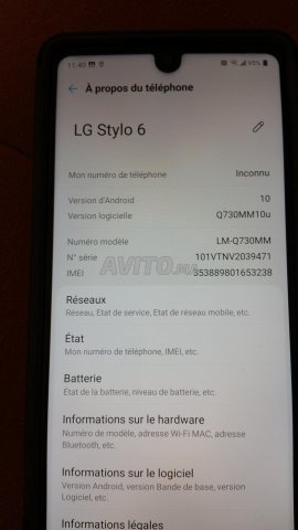 téléphone LG stylo 6