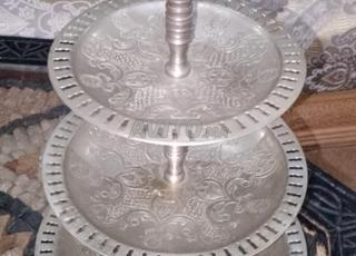 présentoir pour sucré ou salé en argent 