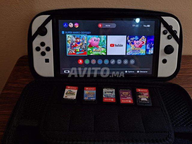 Nintendo Switch OLED blanche, 6 jeux