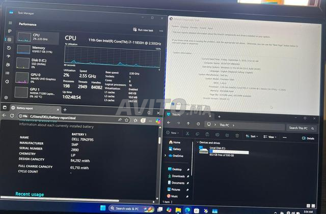  Dell Precision Workstation i7 11850H 64Go RAM 
