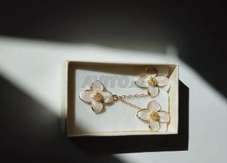 ✨ طقم مجوهرات زهرة اللؤلؤ الأنيق ✨