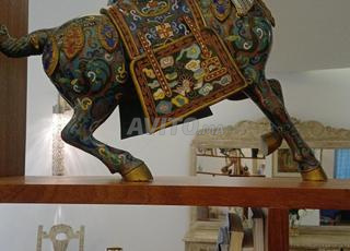  2 Cheveaux Fantasia en bronze émaillé 