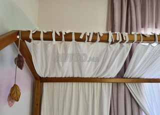 Lit Cabane, matelas-Lit Laurette, matelas, tiroir