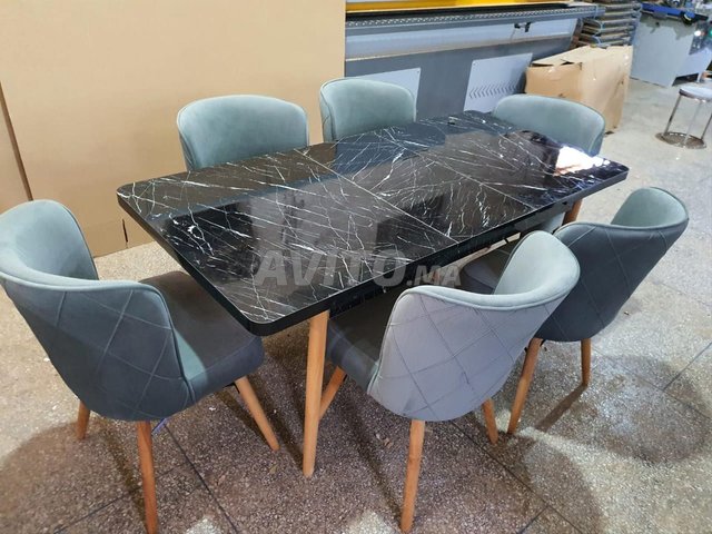 Salle à manger extensible MDF high gloss galaxy