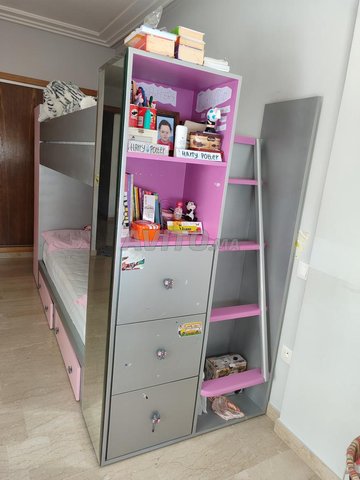 Lit superposé en bois pour fille 