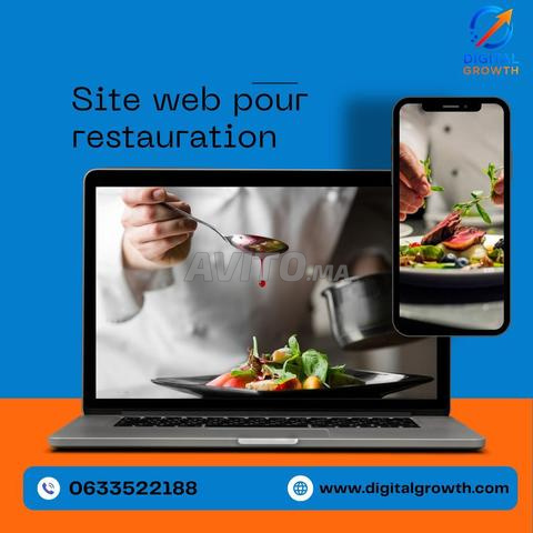 موقع ويب حديث للمطاعم والمقاهي