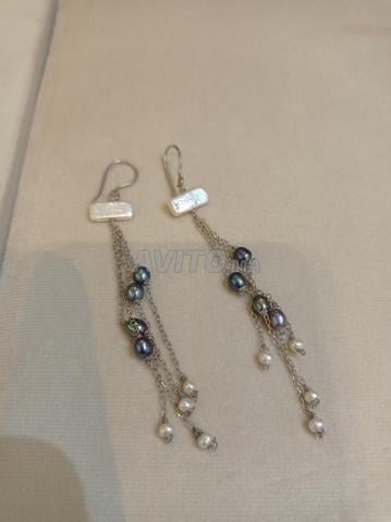 Boucles d'oreilles en argent et perles naturelles🤩 - 2