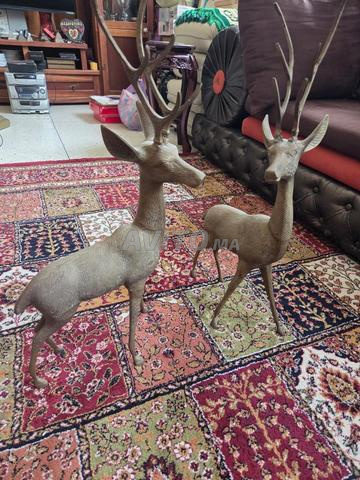 Statues décoratives en métal – Cerfs (lot de 2)