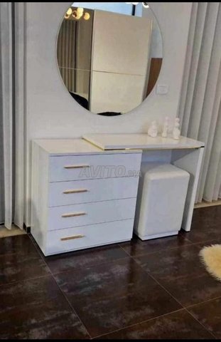 coiffeuse avec miroir led 