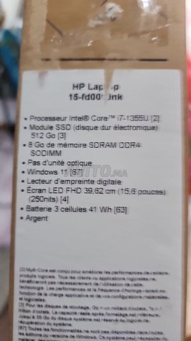 HP Laptop 15-fd00 (série JNK) boîte fermée 