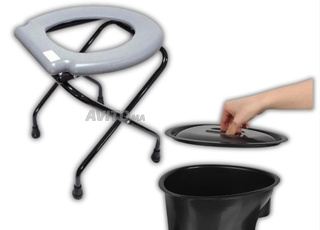 كرسي حمام قابل للطي باللون الأسود  للمسنين 