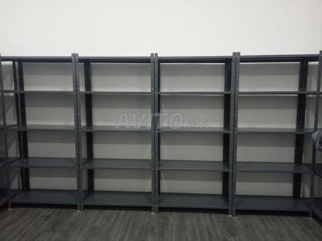Rayonnage métallique léger a 4 tablettes en stock - 2