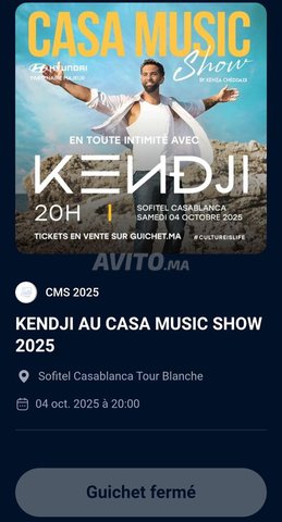 KENDJI GIRAC ( 2 Tickets VIP cocktail dînatoire)