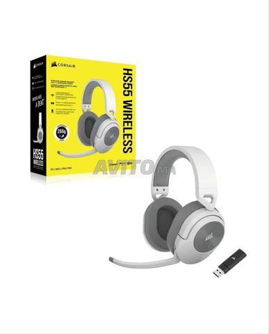 سماعة ألعاب Corsair HS55 Wireless (أبيض)