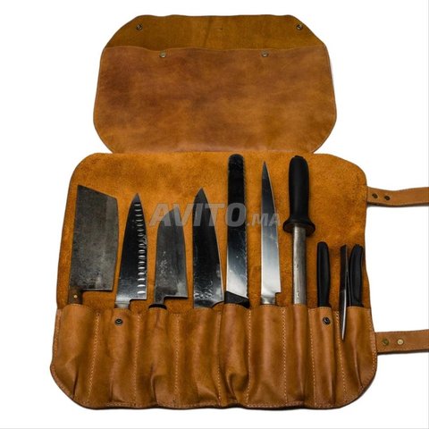 Sac transporter des outils de boucherie 100 cuir 