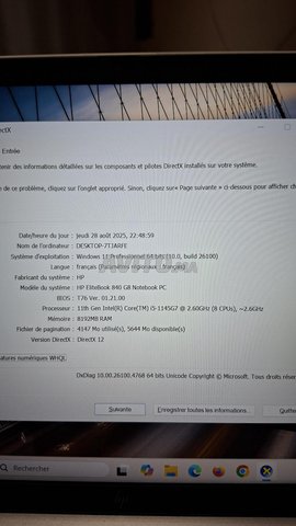 Hp elitebook 840 G8 Tactile Core i5 11ème