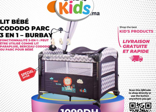 Lit bébé Cododo Parc 3 en 1 – BURBAY