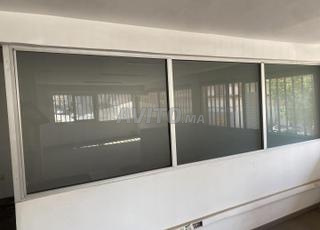 Fixation aluminium et vitre 