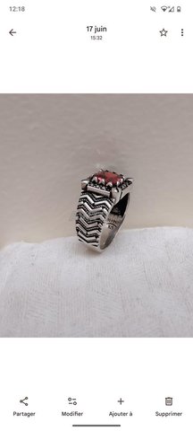 bague argent mypat signé