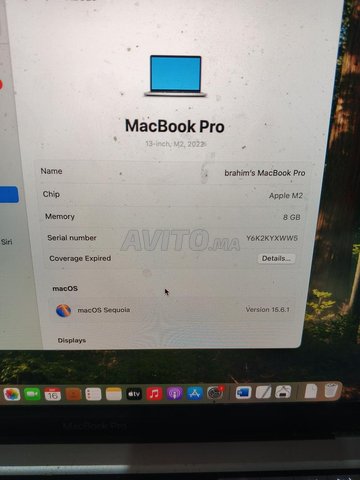 MacBook pro M2 13 pouce 2022
