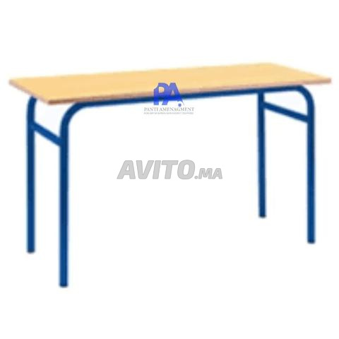 table scolaire pour deux élèves
