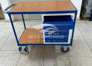 Établi mobile avec 2 plateaux – 500kg