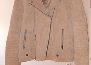 Jaquette motard en daim véritable taille XL
