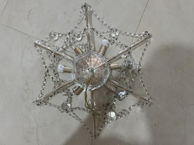 Lustre en cristal 3pieces pour salon très bon état - 2