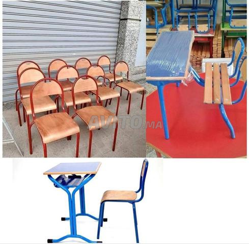 chaise semi métallique avec tablette écritoire a - 2