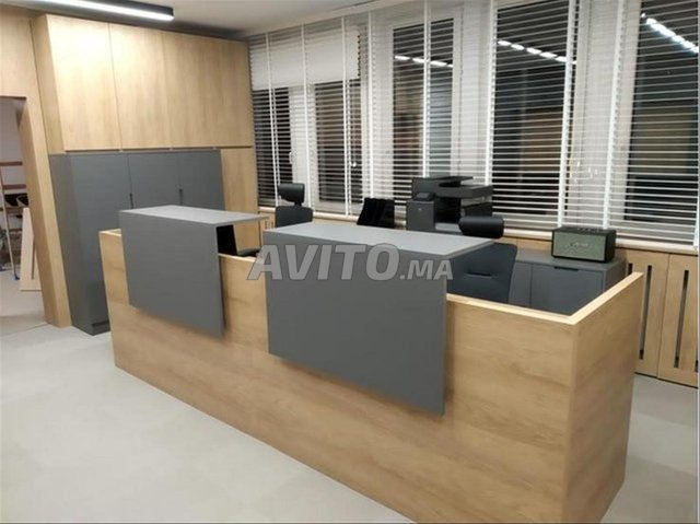 Comptoir de réception pour espace coworking A CASA