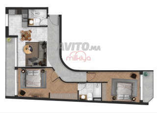 Vente Appartement 3 pièces de 85 m2 à Casablanca