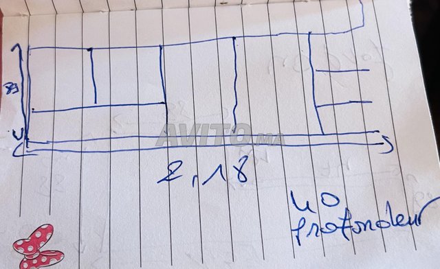 deux placards cuisine en bois hêtre comme neuf