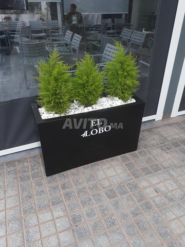 أواني وزهور من راتنج البوليستر