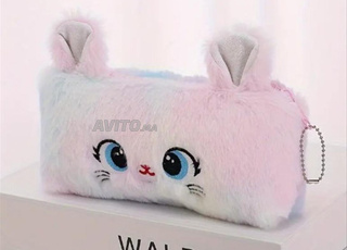 Trousse à Crayons en Peluche pour Fille