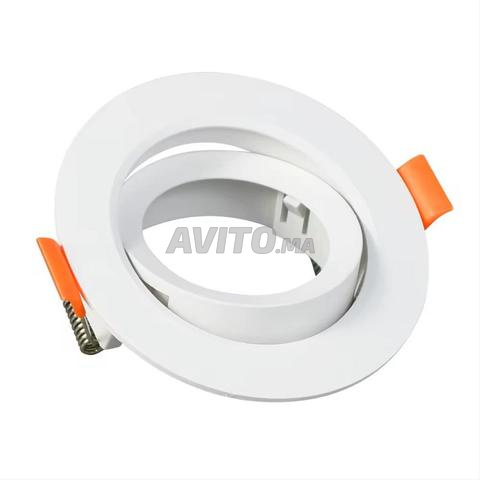Spot PVC Orientable Blanc Noir Gros Maroc - 2