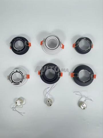 Spot PVC Orientable Blanc Noir LED Gros Maroc - 2