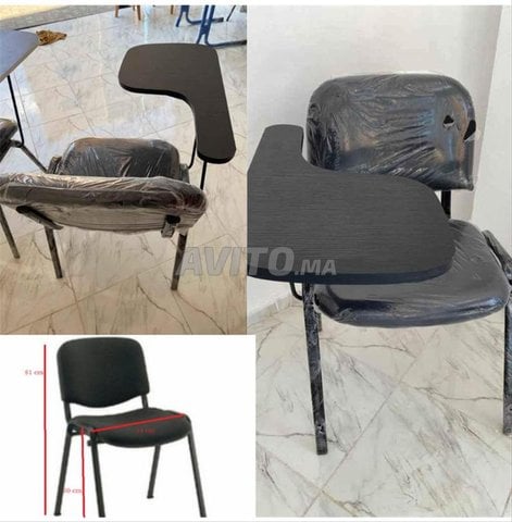 MOBILIER SCOLAIRE POUR ADULTES CHAISE ÉCRITOIRE PL