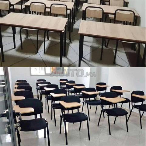 طاولات مدرسية بمقعدين وواحد في طنجة