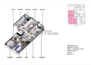 شقة للبيع 96 م² في تمارة