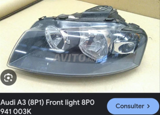 Optique gauche Audi A3