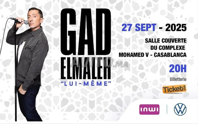 2 billets cat 2 Gad Maleh 27 sept