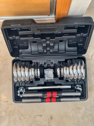 Kit haltères/barres chromés 30kg avec mallette