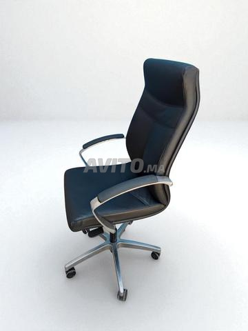 Fauteuil direction cuir noir appui tête promo