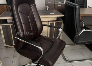 Pack fauteuil en simili cuir 
 chaise de bureau